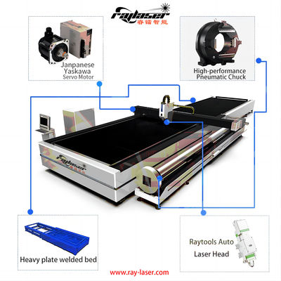 Προηγμένο Laser Cutting Tube και Sheet Fiber Laser Cutter 1500W 3000W IPG Max Raylaser