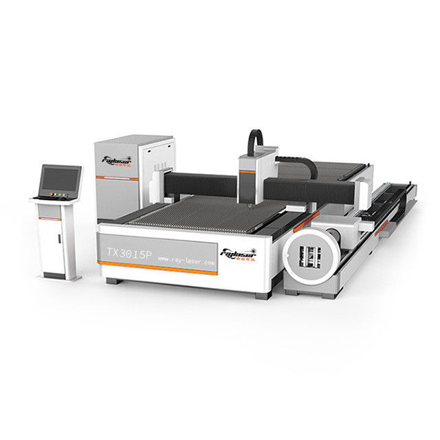 MAX Raycus 6m Tube Fiber Laser Metal Cutting Machine με περιστρεφόμενο άξονα για σωλήνες και πλάκες